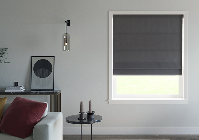 Luxe Velvet, Steel - Roman Blind - Image 3